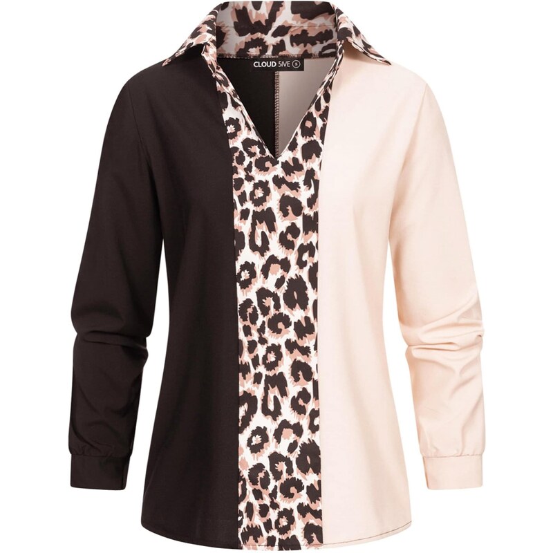 Cloud5ive Blúzka béžová / lososová / čierna 62463829