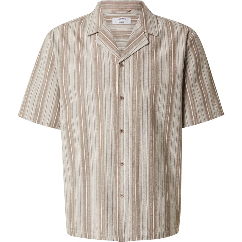 DAN FOX APPAREL Košeľa Benny svetlohnedá / tmavošedá 62464541