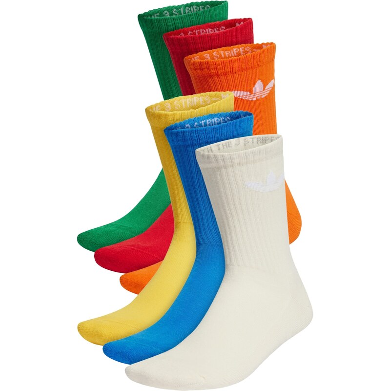 ADIDAS ORIGINALS Ponožky Trefoil modrá / žltá / zelená / biela 67199563