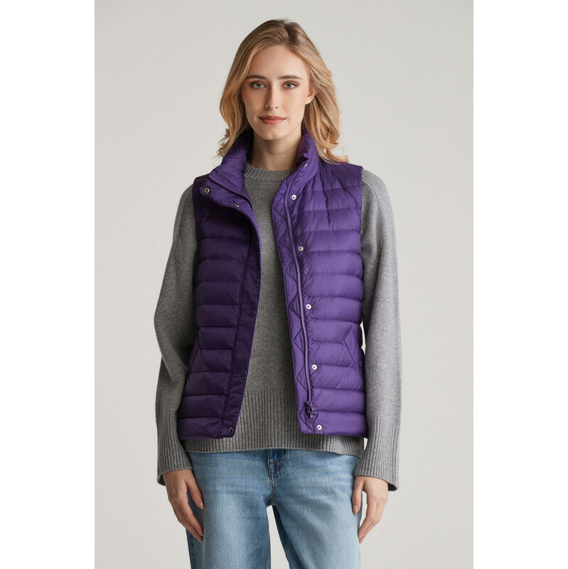VESTA GANT LIGHT DOWN VEST PANSY PURPLE 53917415