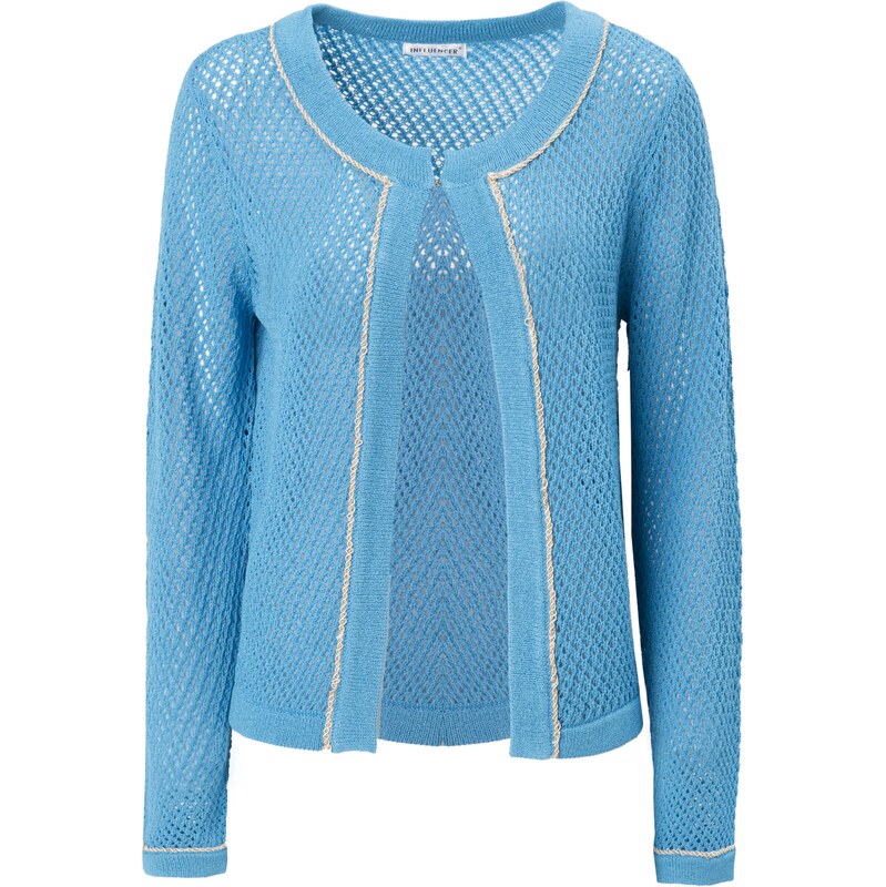 Influencer Kardigán Hole modrá / biela 63150458