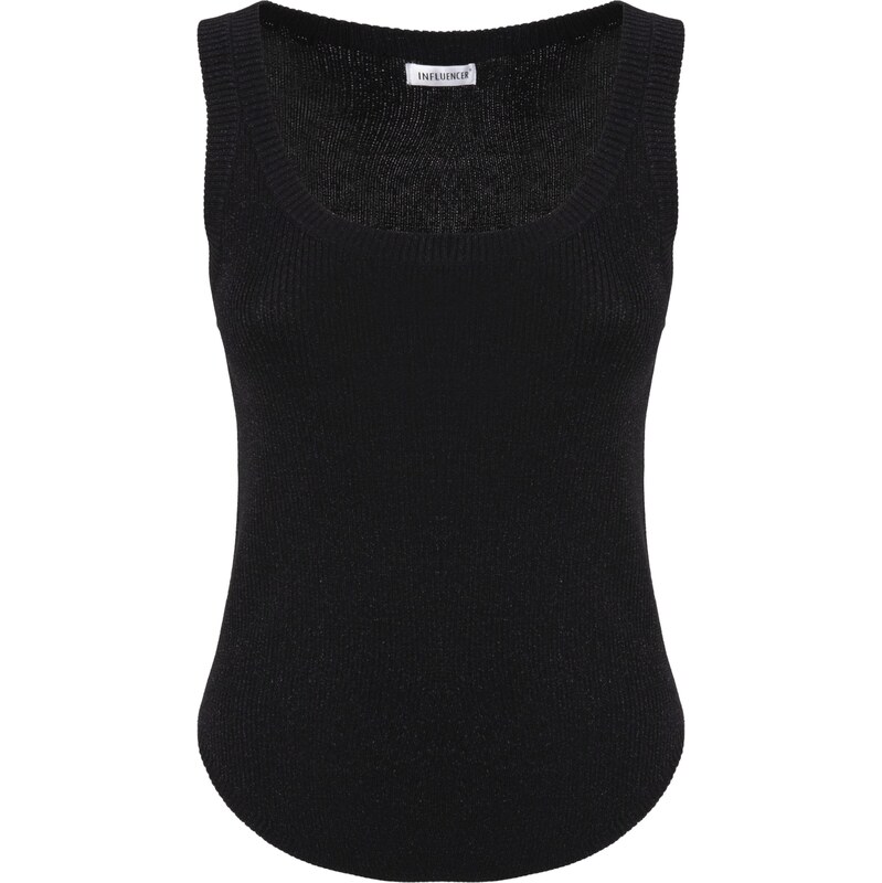 Influencer Vyšívaný top čierna 63150484