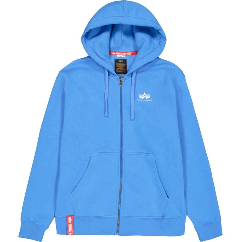 ALPHA INDUSTRIES Tepláková bunda azúrová / tmavočervená / biela 62464193
