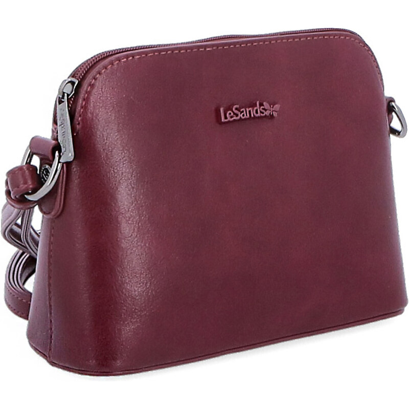 Kabelka zo syntetickej kože crossbody Le Sands vínová 7710 BO 64020316