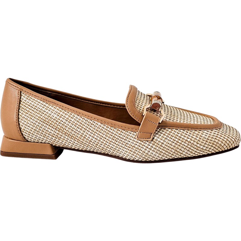 Dámske mokasíny Laura Biagiotti Raffia Tan 62465005