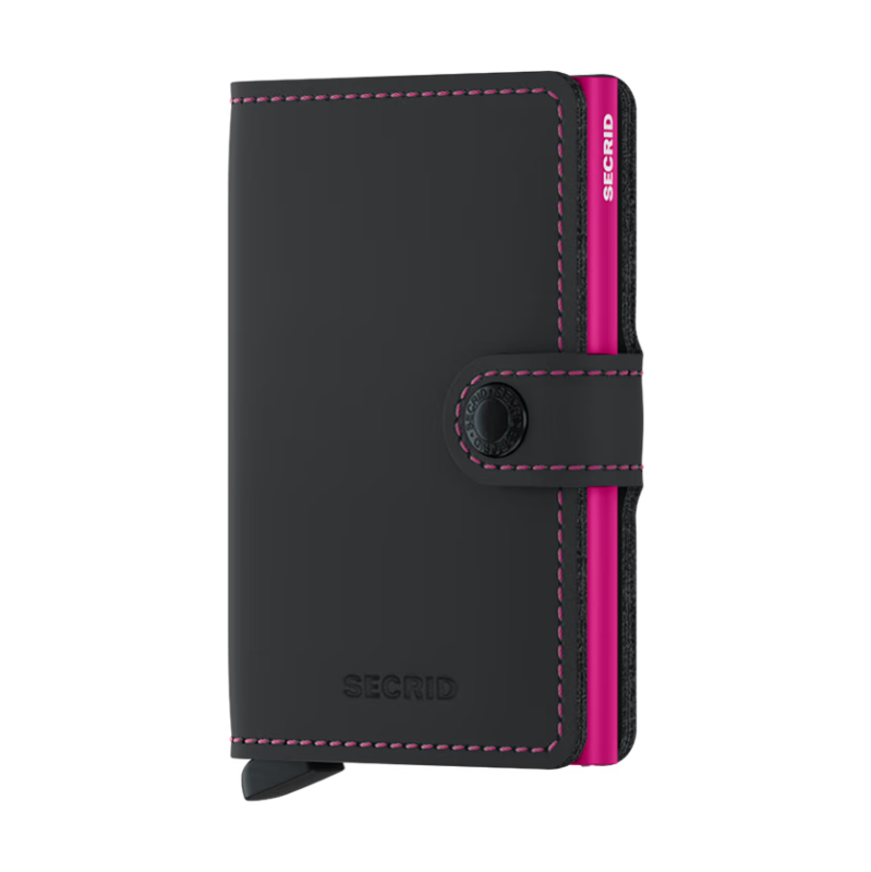 SECRID Miniwallet Matte Black & Fuchsia 62465014