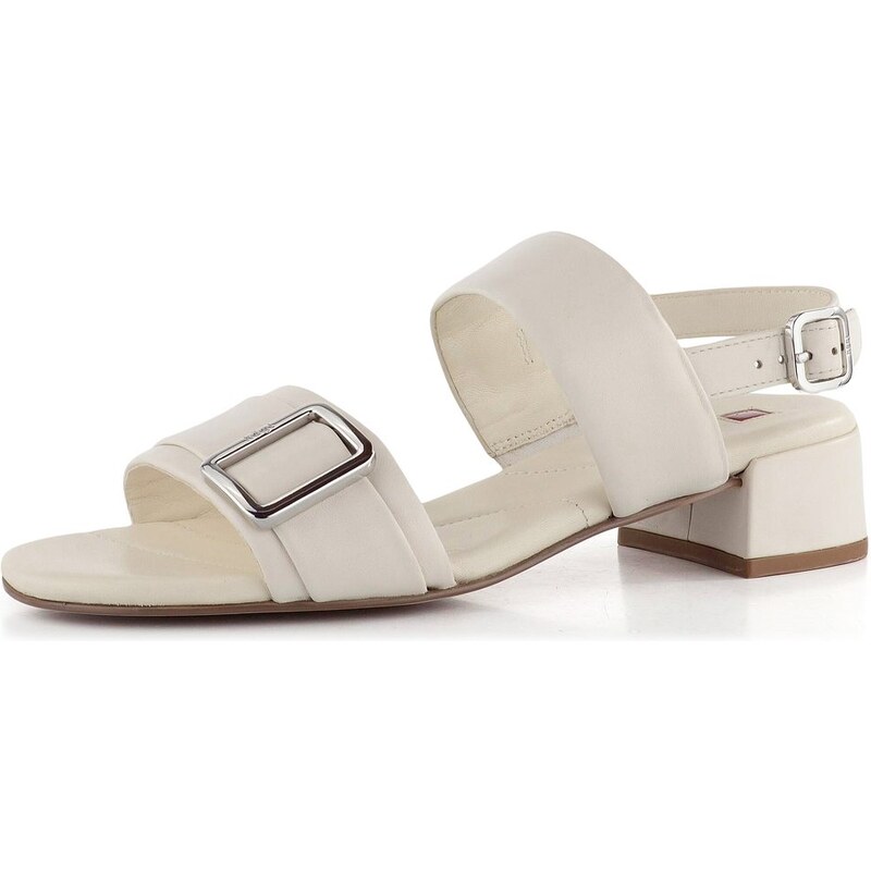 E-shop Högl luxusné sandále na podpätku Creme 9-102640