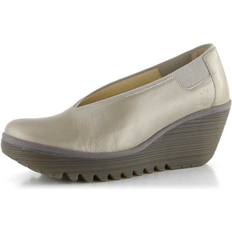 E-shop Fly London lodičky na kline silver P501438013