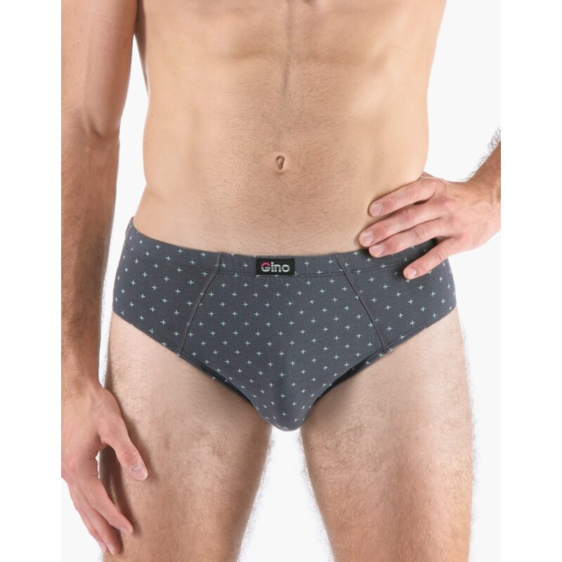 Tmavošedé vzorované pánske slipy 62569817