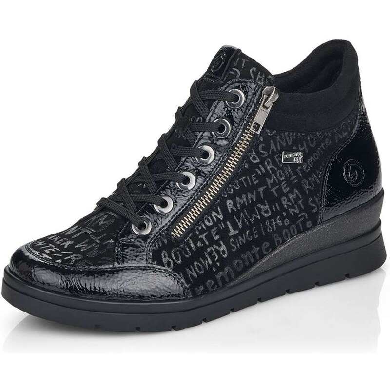 RIEKER Dámska členková obuv REMONTE R0773-03 čierna W2 47044052