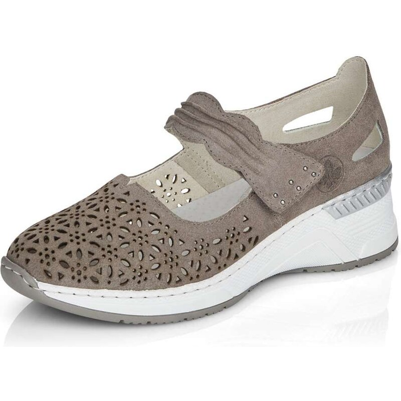 Dámske baleríny RIEKER N4367-42 sivá S3 21917719