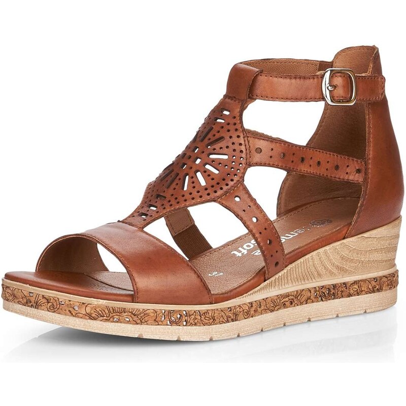 RIEKER Dámske sandále REMONTE D3053-24 hnedá S3 15913002