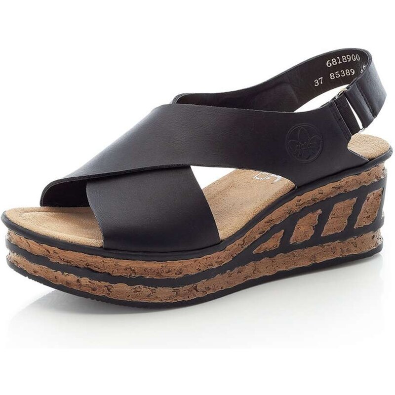 E-shop Dámske sandále RIEKER 68189-00 čierna S3