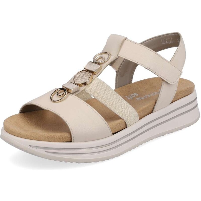 RIEKER Dámske sandále REMONTE R2962-60 béžová S3 39456042