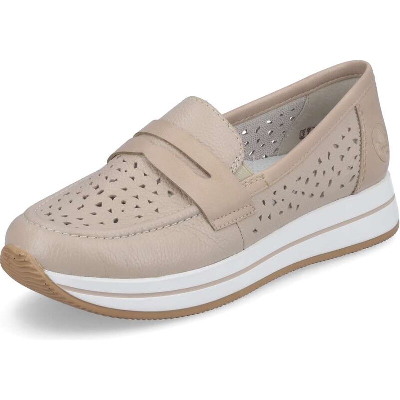 Dámske mokasíny RIEKER N4552-60 béžová S3 39492556