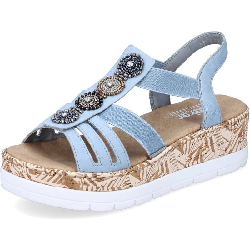 Dámske sandále RIEKER V39G9-10 modrá S3 39492569