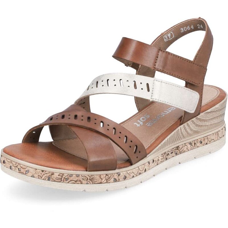 RIEKER Dámske sandále REMONTE D3064-24 hnedá S3 39597294