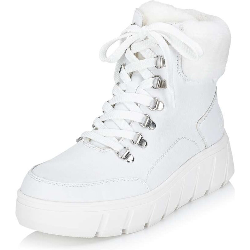 Dámska členková obuv RIEKER Y3502-80 biela W3 47931995