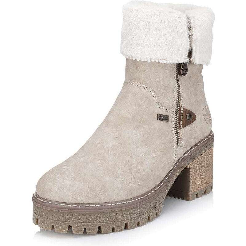 Dámska členková obuv RIEKER Y8582-60 béžová W3 45961992