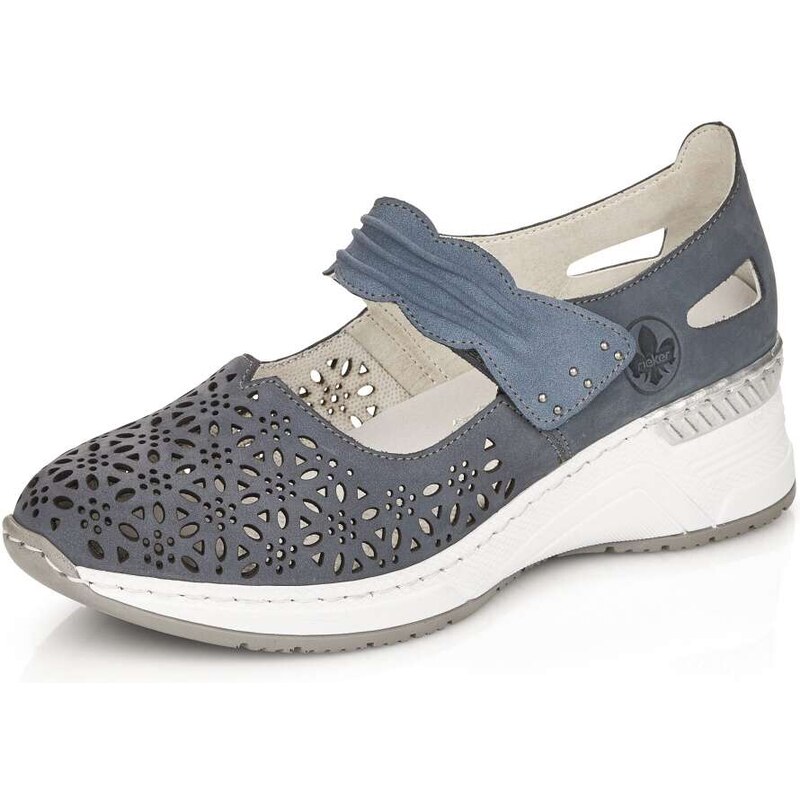 Dámske baleríny RIEKER N4367-14 modrá S4 55686388