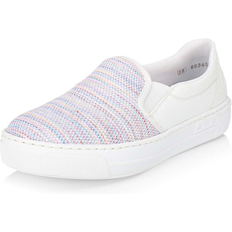 Dámske mokasíny RIEKER L8854-90 biela S4 48764206