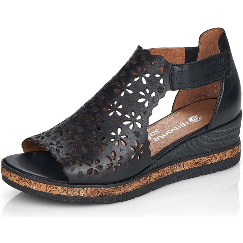 RIEKER Dámske sandále REMONTE D3056-01 čierna S4 22582467