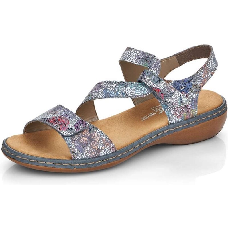 Dámske sandále RIEKER 659C7-90 modrá S6 30434945