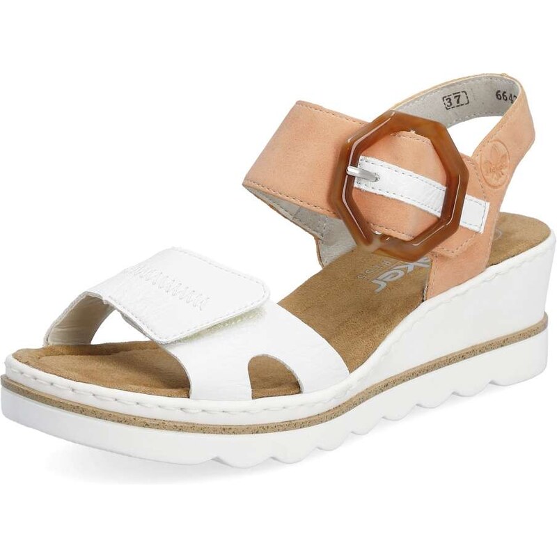 E-shop Dámske sandále RIEKER 67476-38 biela S4