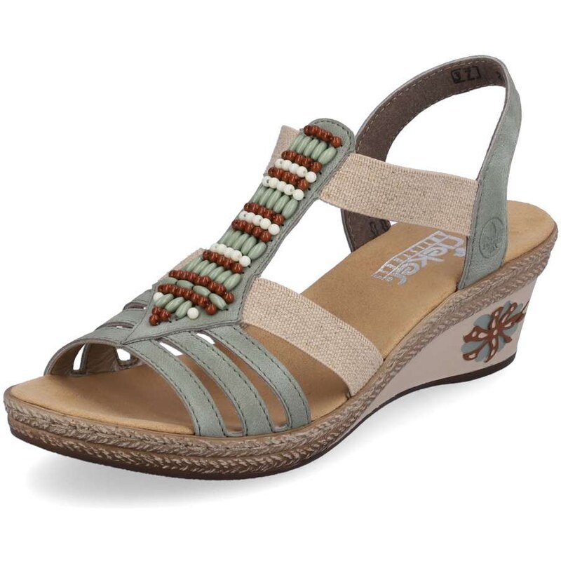Dámske sandále RIEKER V2451-52 zelená S4 37802254