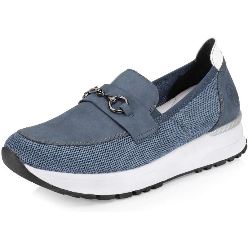 Dámske mokasíny RIEKER N7455-14 modrá S4 48775704