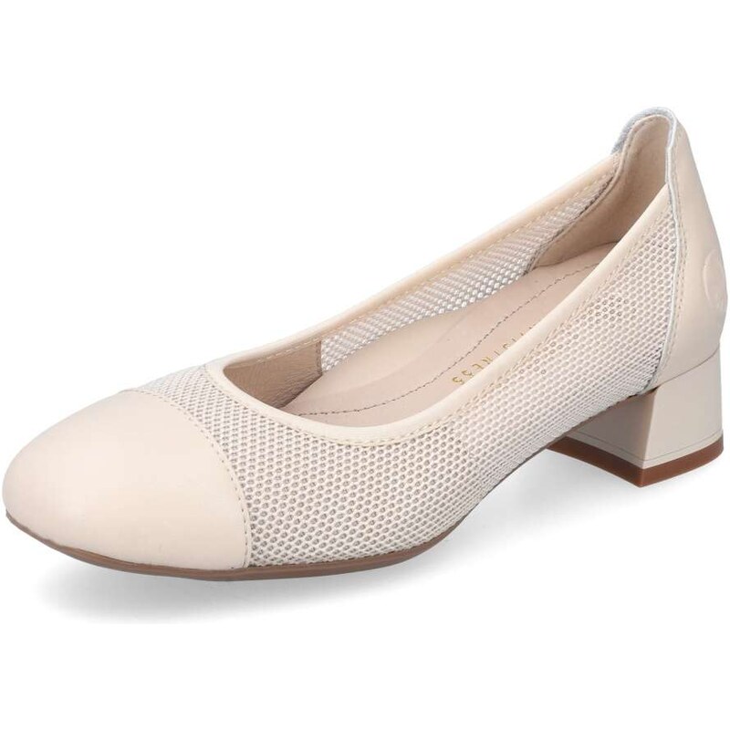 Dámske lodičky RIEKER 45065-80 biela S4 56431666