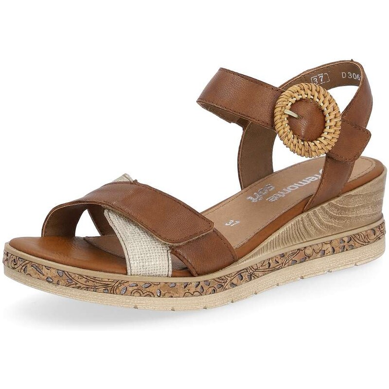 RIEKER Dámske sandále REMONTE D3067-24 hnedá S4 48954098
