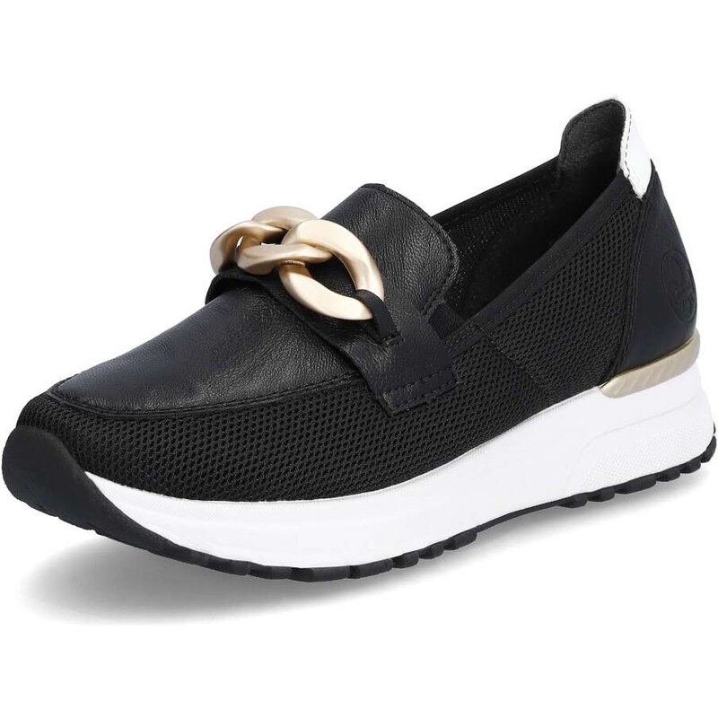 Dámske mokasíny RIEKER N7458-00 čierna S4 56606309