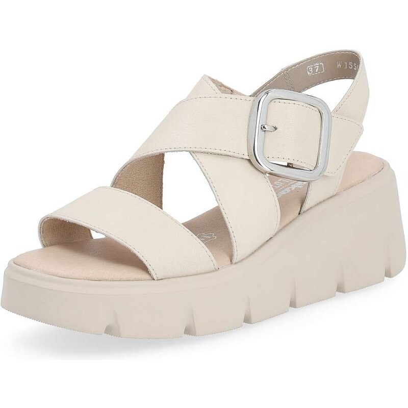 Dámske sandále RIEKER REVOLUTION W1550-60 béžová S4 49195372