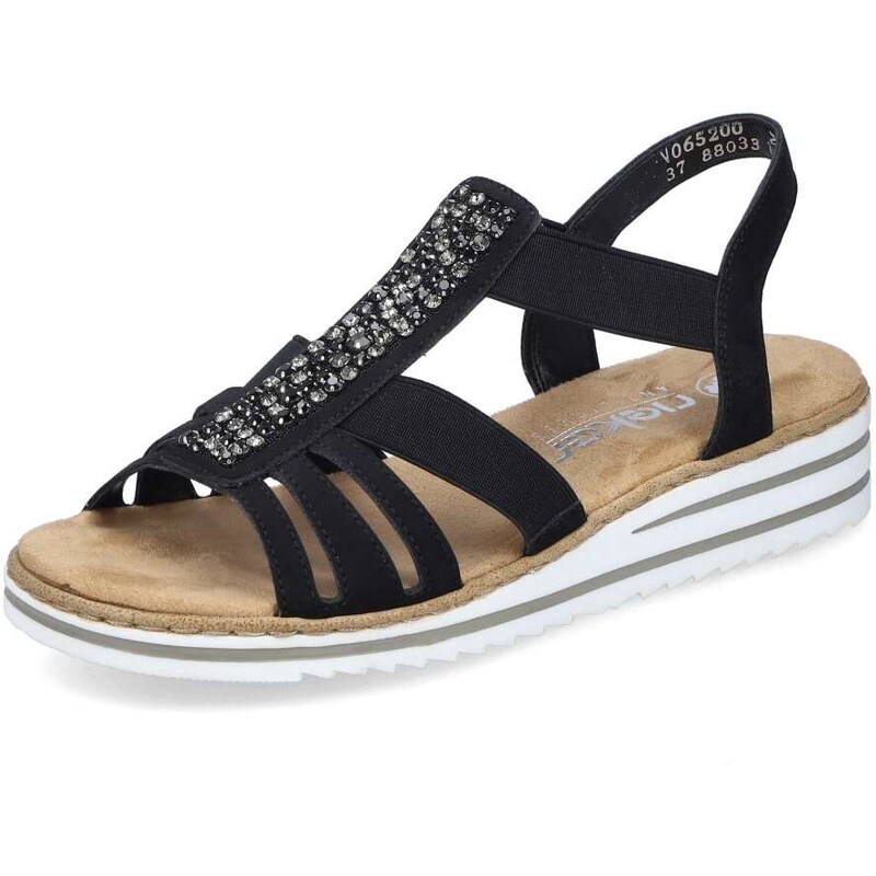 E-shop Dámske sandále RIEKER V0652-00 čierna S6