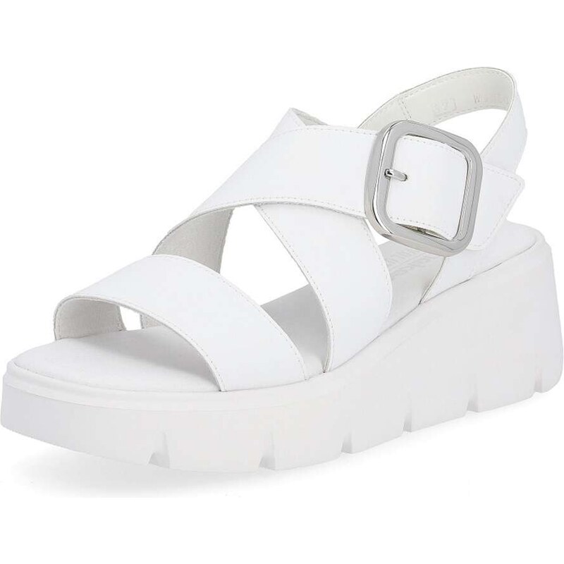 Dámske sandále RIEKER REVOLUTION W1550-80 biela S4 49936287