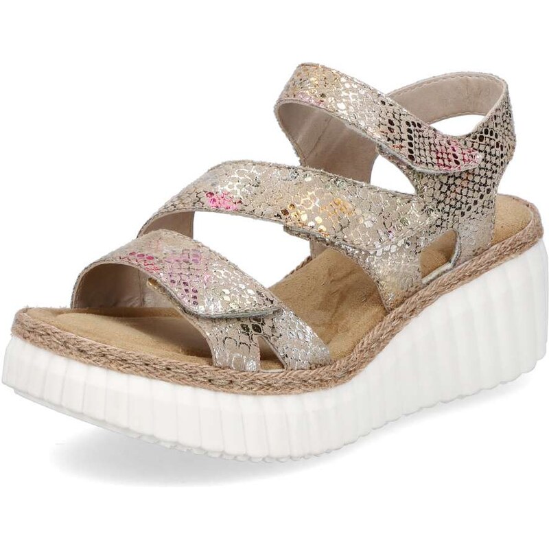 E-shop Dámske sandále RIEKER 69157-90 béžová S4