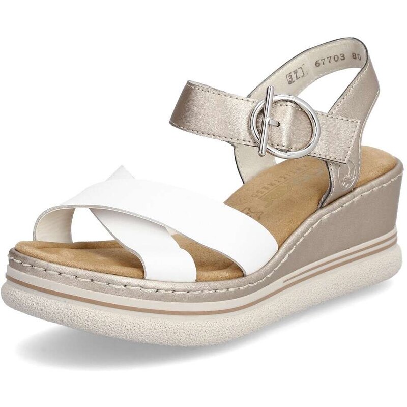 E-shop Dámske sandále RIEKER 67703-80 biela S4