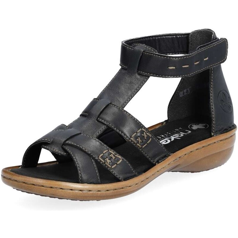 E-shop Dámske sandále RIEKER 60860-01 čierna S6