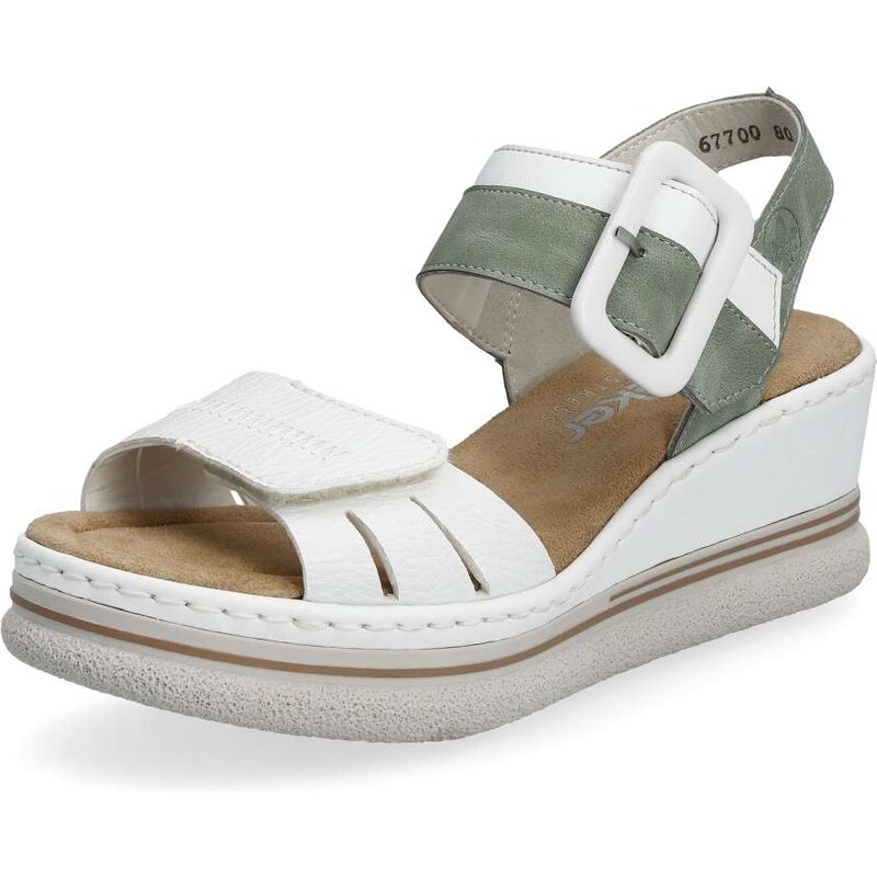 E-shop Dámske sandále RIEKER 67700-80 biela S4