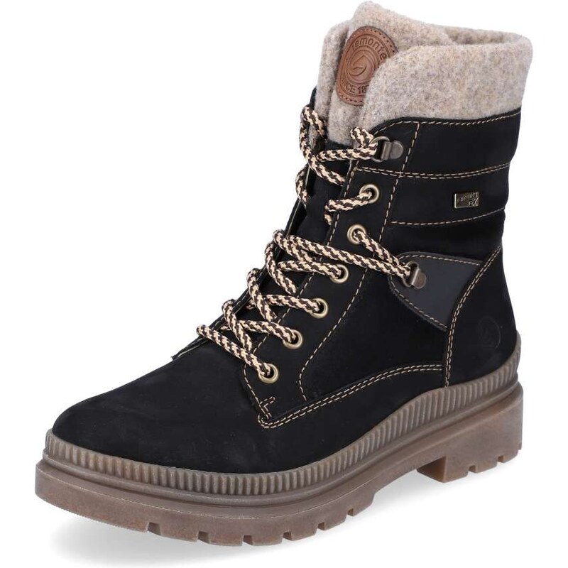 RIEKER Dámska členková obuv REMONTE D0C77-02 čierna W5 35315832