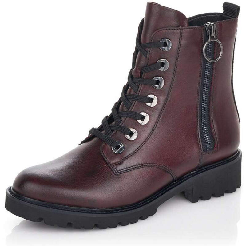 RIEKER Dámska členková obuv REMONTE D8671-35 červená W5 26671440