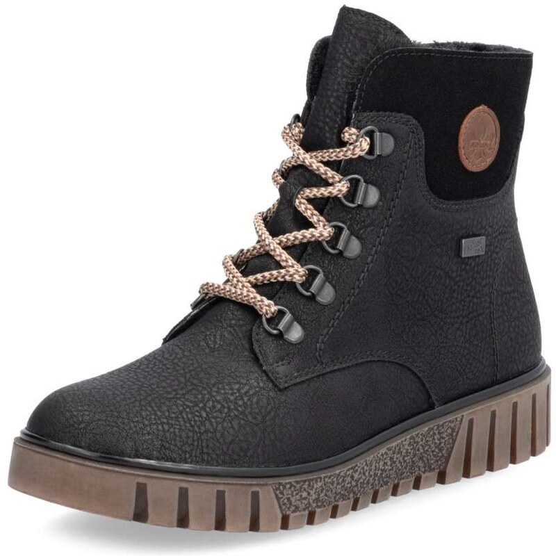 Dámska členková obuv RIEKER Y3433-00 čierna W5 64355020