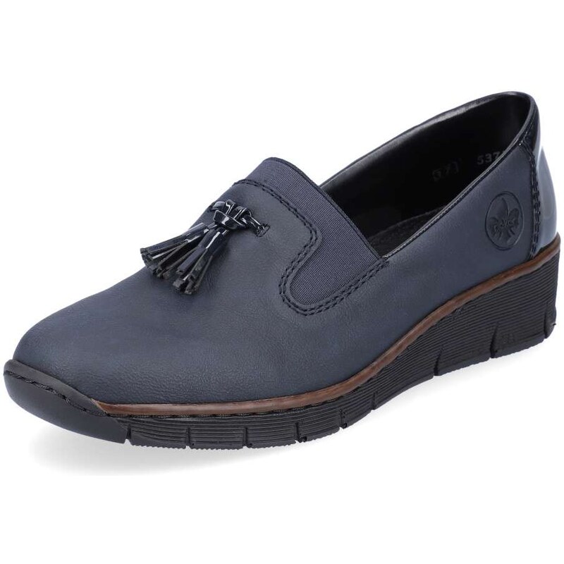 Dámske mokasíny RIEKER 53751-14 modrá W5 55393397
