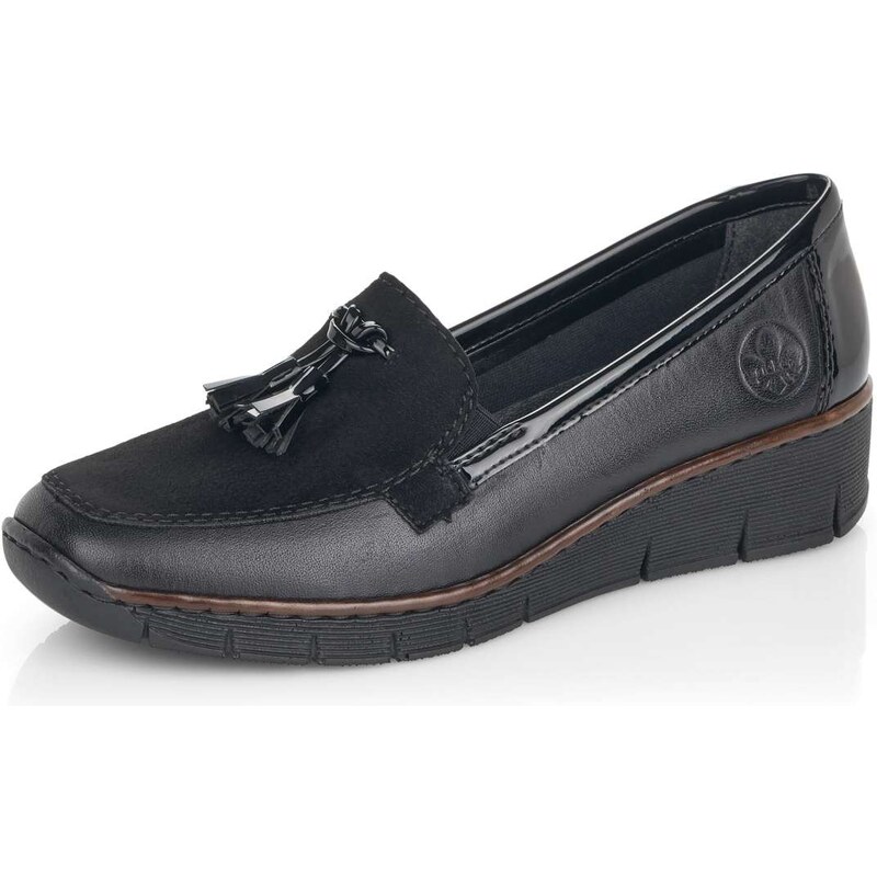 Dámske mokasíny RIEKER 53771-00 čierna W5 18842938