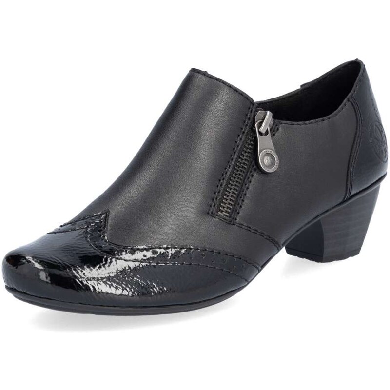 Dámske poltopánky RIEKER 41757-00 čierna W5 55294224