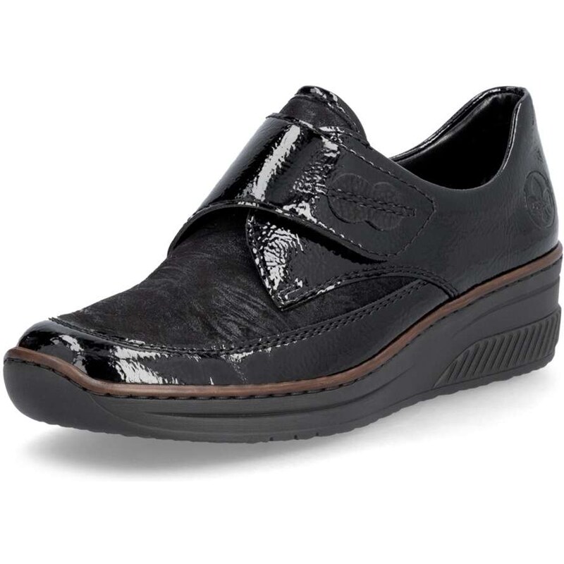 Dámske poltopánky RIEKER 487C0-00 čierna W4 55294229