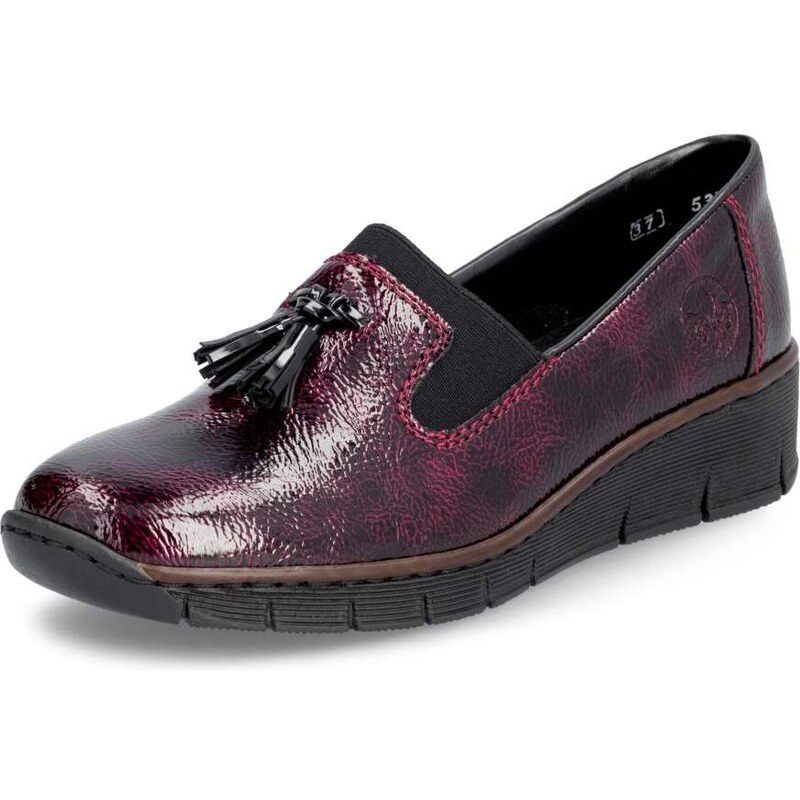 Dámske mokasíny RIEKER 53751-35 červená W5 55294218