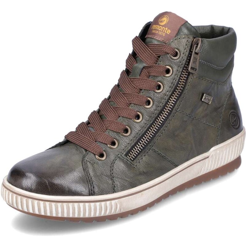 RIEKER Dámska členková obuv REMONTE D0772-52 zelená W5 33620026