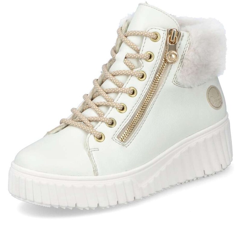 Dámska členková obuv RIEKER N2506-81 biela W4 56011314